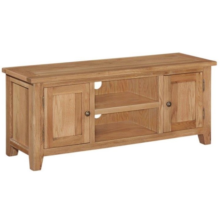 Mini Canterbury Oak Large TV Unit | Oak Furniture House
